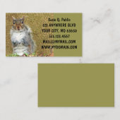 Carte De Visite Cute écureuil (Devant / Derrière)