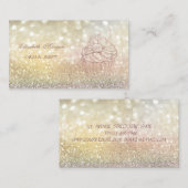 Carte De Visite Cute Elegant Bokeh Parties scintillant Cupcake Bak (Devant / Derrière)