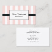 Carte De Visite Cute Elegant Roses et Blancs (Devant / Derrière)