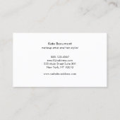 Carte De Visite Cute Elegant Roses et Blancs (Dos)