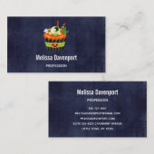 Carte De Visite Cute et Déplaisante Halloween Cupcake avec un Big  (Devant / Derrière)