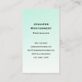 Carte De Visite Cute et Joyeuse méduse bleu-vert (Dos)