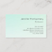 Carte De Visite Cute et Joyeuse méduse bleu-vert (Dos)