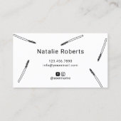 Carte De Visite Cute Eyelash Extensions Maquillage Artiste barre d (Dos)