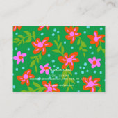Carte De Visite Cute Floral After Care pour Lash Extensions Salon (Dos)