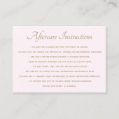 Carte De Visite Cute Floral After Care pour Lash Extensions Salon (Devant)