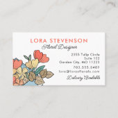 Carte De Visite Cute Floral Designer fleuriste (Devant)