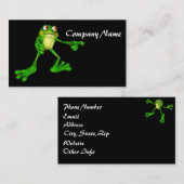 Carte De Visite Cute Froggy verte (Devant / Derrière)