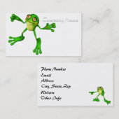 Carte De Visite Cute Froggy verte (Devant / Derrière)