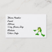 Carte De Visite Cute Froggy verte (Dos)