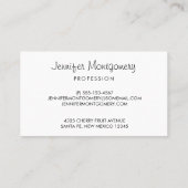 Carte De Visite Cute Fruit Motif Summery Thème (Dos)