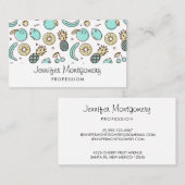 Carte De Visite Cute Fruit Motif Summery Thème (Devant / Derrière)