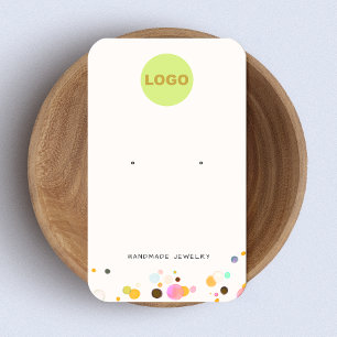 Carte De Visite Cute Fun Confetti Stud Élevant Bijoux