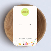 Carte De Visite Cute Fun Confetti Stud Élevant Bijoux