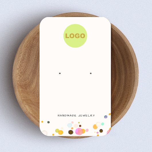 Carte De Visite Cute Fun Confetti Stud Élevant Bijoux