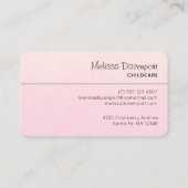 Carte De Visite Cute Giraffe Aquarelle Maman & Bébé (Dos)