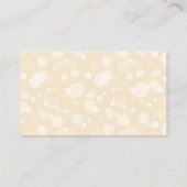 Carte De Visite Cute Giraffe Babysitter Nanny Service de garde d'e (Dos)