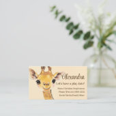 Carte De Visite Cute Giraffe Kids Name Childrens Play Date Calling (Debout devant)