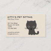 Carte De Visite Cute Grey Kitten (Devant)