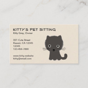 Carte De Visite Cute Grey Kitten