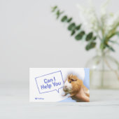 Carte De Visite Cute Hamster Pet Shop Thème Bleu (Debout devant)