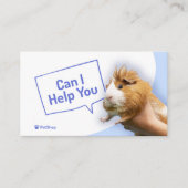 Carte De Visite Cute Hamster Pet Shop Thème Bleu (Devant)