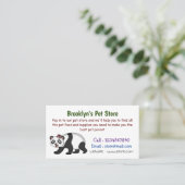 Carte De Visite Cute happy panda bear with flower cartoon (Debout devant)