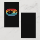 Carte De Visite Cute Helicopter Retro Aviation (Devant / Derrière)