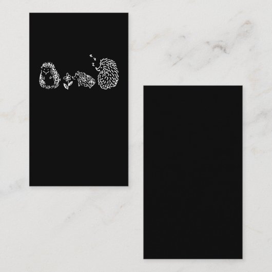 Carte De Visite Cute Hérisson Famille Sleeping Animaux (Devant / Derrière)