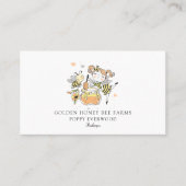 Carte De Visite Cute Honey Bee Apiary Beekeeper Honey Products  (Devant)