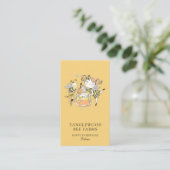 Carte De Visite Cute Honey Bee Apiary Beekeeper Honey Products  (Debout devant)