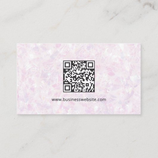 Carte De Visite Cute House Cleaning Service Maid QR Code (Dos)