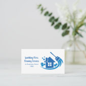 Carte De Visite Cute House Cleaning Services de femme de chambre b (Debout devant)