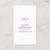 Carte De Visite Cute House Cleaning Services de femme de ménage Pa (Dos)