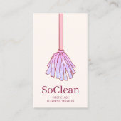 Carte De Visite Cute House Cleaning Services de femme de ménage Pa (Devant)