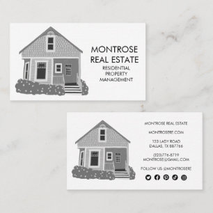 Carte De Visite Cute House Immobilier Location Résidentiel Personn