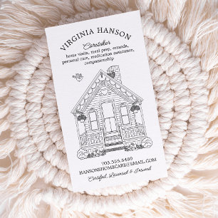 Carte De Visite Cute House One Side Caregiver