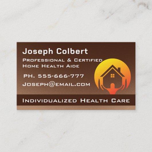 Carte De Visite Cute House Services d'aidants naturels (Devant)