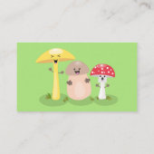 Carte De Visite Cute kawaii champignon champignon toadstool (Dos)