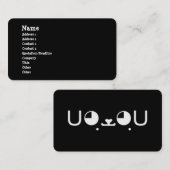 Carte De Visite Cute Kawaii Chien Chien Chien Chien Chien Japonais (Devant / Derrière)