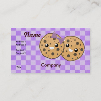 Carte De Visite Cute Kawaii Chip Cookie Couple
