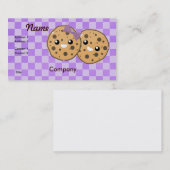 Carte De Visite Cute Kawaii Chip Cookie Couple (Devant / Derrière)
