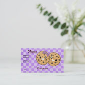 Carte De Visite Cute Kawaii Chip Cookie Couple (Debout devant)