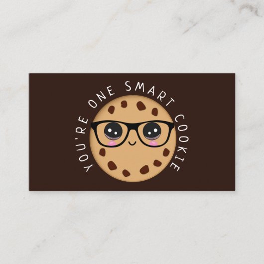 Carte De Visite Cute Kawaii One Smart Cookie (Devant)
