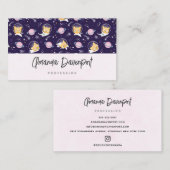 Carte De Visite Cute Kitty Chat Astronauts Motif (Devant / Derrière)