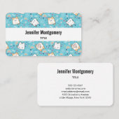 Carte De Visite Cute Kitty Chat Motif Whimsical (Devant / Derrière)