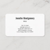 Carte De Visite Cute Kitty Chat Motif Whimsical (Dos)