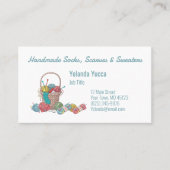 Carte De Visite Cute Knitting or Crochet (Devant)