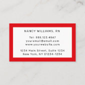 Carte De Visite Cute Koala infirmière de l'ours avec stéthoscope r (Dos)