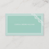 Carte De Visite CUTE LACE BUNTING élégant doux menthe vert (Dos)
